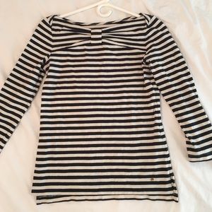 Kate Spade Striped Boat Neck Long Sleeve